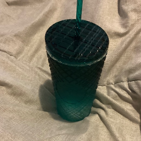 New Starbucks Jeweled Aqua Tumbler 16 oz Green Blue Cold Cup Gradient Summer - Picture 5 of 5